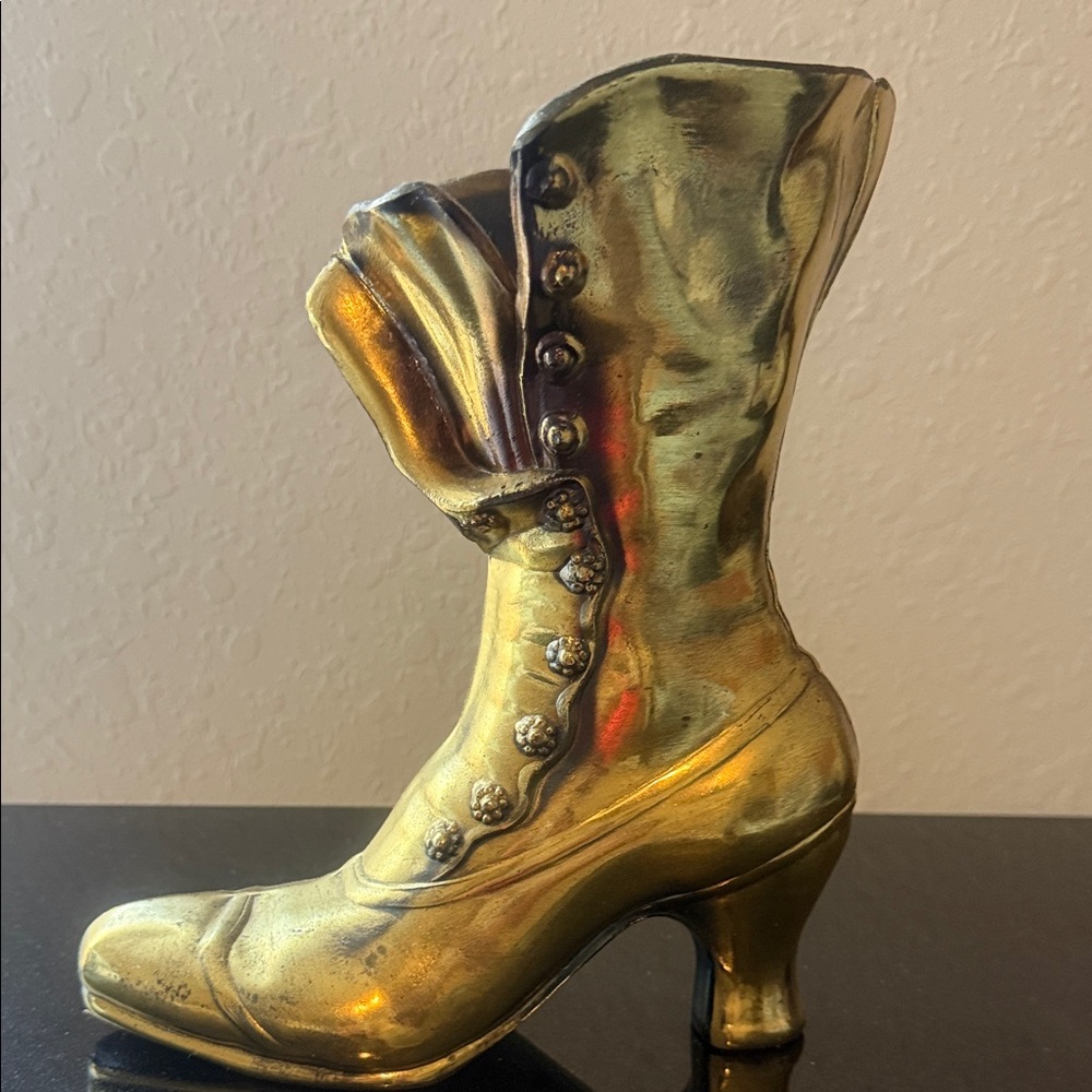 Vintage Gold Decorative Boot